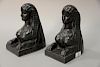 Pair of cast iron Egyptian sphinx bookends. ht. 8 in.