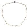 Antique Silver Gold Pearl Necklace