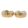 Tiffany &amp; Co Etoile 18k Gold Diamond Hoop Earrings