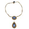 Burle Marx 18k Gold Blue Topaz Pendant Necklace