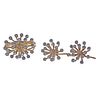 14k Gold Diamond Snowflake Earrings Ring Set