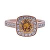S. Kashi 14k Rose Gold Fancy Diamond Engagement Ring