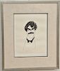 Al Hirschfeld (1903-2003) etching of Tom Selleck, signed in pencil lower right Hirschfeld, numbered in pencil lower left 109/200, 12...