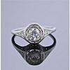 Art Deco Platinum Old European Diamond Engagement Ring