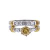18k Gold Platinum Fancy White Diamond Bridal Ring Setting