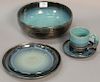 Rowantrees pottery partial dinner set, Bluehill ME. 42 pieces total