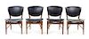 * A Set of Eight Finn Juhl Teak Side Chairs, for Baker, Height 29 1/2 inches.