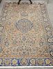 Kashan Oriental area rug (worn) 4'9" x 6'10".