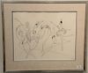 Al Hirschfeld (1903-2003) lithograph of American Ballet, signed in pencil lower right Hirschfeld, numbered in pencil lower left 91/2...
