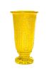 A Muller Freres Acid Etched Glass Vase, Height 10 1/4 inches.