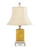 * A Steuben Acid Cut Glass Table Lamp, Height overall 21 inches.
