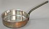Bourgeat nickel lined copper pan with iron handle. dia. 11 3/4 in.