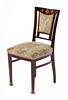 A Secessionist Mahogany Side Chair, Height 34 1/2 inches.