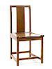 * A George Washington Maher Oak Side Chair, from the Ernest L King Rockledge House, Height 35 3/4 inches.