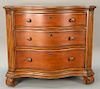 Ethan Allen diminutive chest with serpentine front. ht. 30 in.; wd. 33 in.; dp. 18 in.