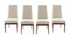 * A Set of Eight Teak Side Chairs, Height 40 inches.