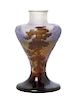 * A Galle Cameo Glass Vase, Height 5 1/2 inches.