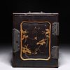 Antique Japanese Gilt Lacquer Three-Drawer Container