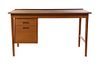* A Dux Teak Desk, Height 28 1/2 x width 51 x depth 27 1/2 inches.