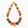 Large Amber Bead Necklace