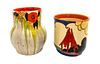 Two Clarice Cliff Pottery Articles, Height of tallest 4 3/4 inches.