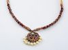 Indian Silver-Gilt Ruby and Simulated Stone Pendant