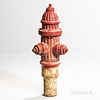 Red-painted Cast Iron R.D. Wood Company Fire Hydrant