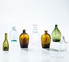 Seven Glass Flasks and Decanters
