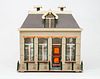 European Painted Wood House-Form Bird Cage