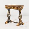 Chinese Lacquer Decorated Sewing Table