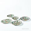 Five Famille Rose Export Porcelain Table Items