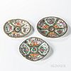 Three Oval Export Porcelain Serving Dishes