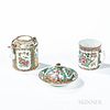 Group of Three Famille Rose Export Porcelain Items