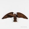 Carved Oak Spread Wing Eagle Wall Plaque