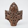 Gothic Style Foliate-Carved Wood Finial