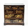 George III Style Black Japanned Lacquer Chest of Drawers