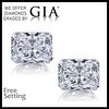 5.02 carat diamond pair Radiant cut Diamond GIA Graded 1) 2.51 ct, Color G, VS1 2) 2.51 ct, Color G, VS2. Appraised Value: $169,300 