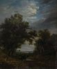 English School Early 19th Century Landscape with a traveller Large Oil Painting