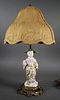 German Porcelain Asian Figural Lamp 