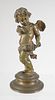 EUGENE BARILLOT Bronze Cupid Sculpture
