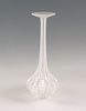 Lalique Claude Frosted Crystal Vase