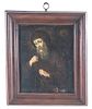 St. Francis of Paola Oil on Copper Painting