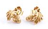 Pair of 18K Yellow Gold Acorn Earrings