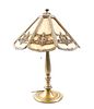 Bradley & Hubbard Slag Glass Panel Table Lamp