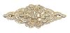 14k Art Deco White Gold Diamond Collar Clip Brooch Pin 