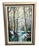 Signed LUDWIG SOHLER Oil on Canvas of Trees 