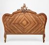 Louis XV Style Carved Walnut Bed and a Louis XV Style Walnut Table de Chevet