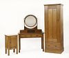 A chestnut bedroom suite,<BR>designed by Sir Ambrose Heal in 1905-10, no. 392, comprising:<BR>a dres