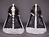 TWO SILK CHANTILLY LACE SHAWLS, 1850-1860s