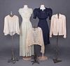 THREE BLOUSES, ONE DAY & ONE BOUDOIR DRESS, AMERICA, 1920-1940s